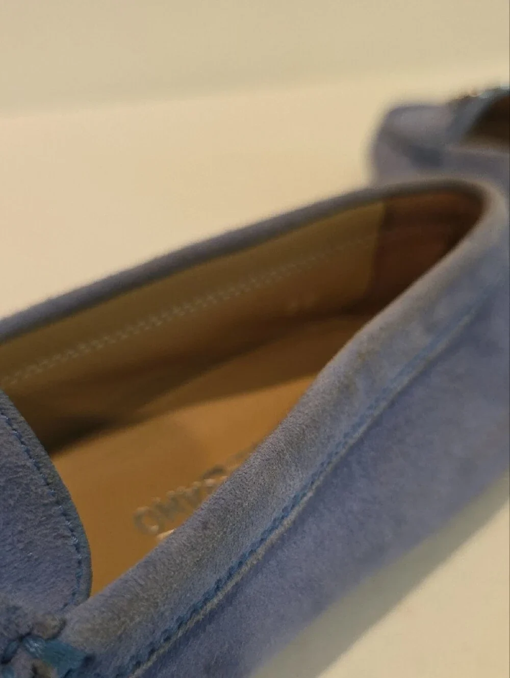 Salvatore Ferragamo Light Blue Suede Kids Moccasins Dress Shoes Loafer 28